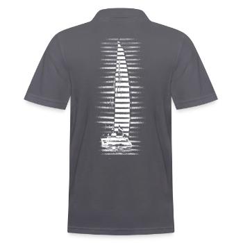 Catamaran Boat Sailing - Men's Polo Shirt - charcoal grey - Back - Nico (186cm)