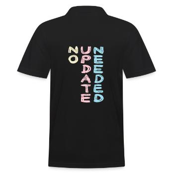 No Update colourful - Männer Poloshirt - Schwarz - Hinten - Kai (181cm)