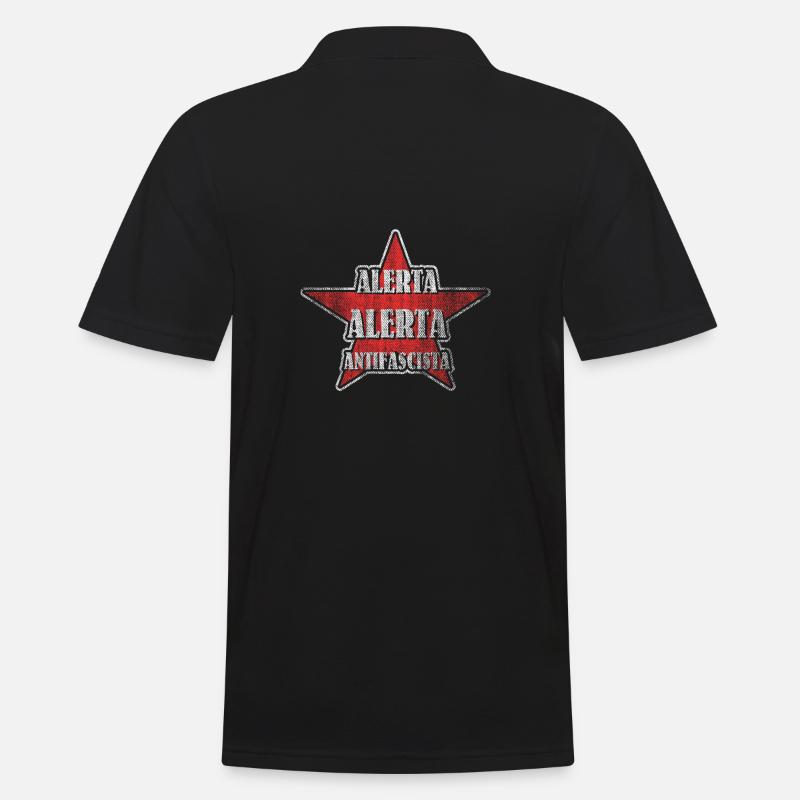 Die echte Antifa - Männer Poloshirt - Schwarz