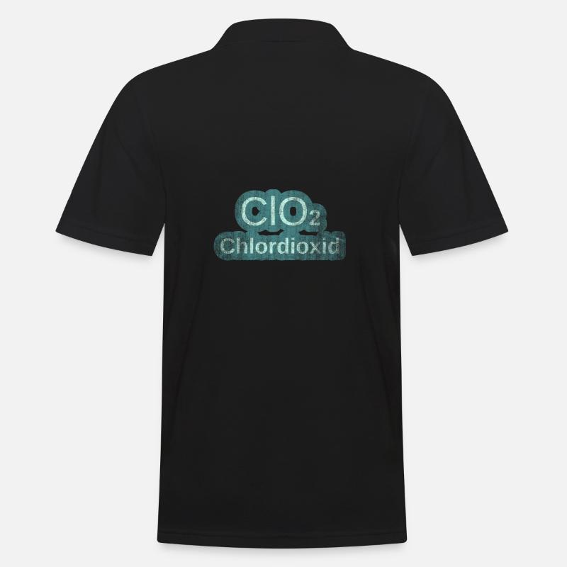chlordioxid - Männer Poloshirt - Schwarz