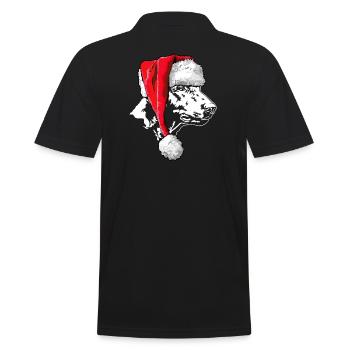 Santa Curly Coated Retriever Christmas Wilsigns - Polo Homme - noir - Dos - Kai (181cm)