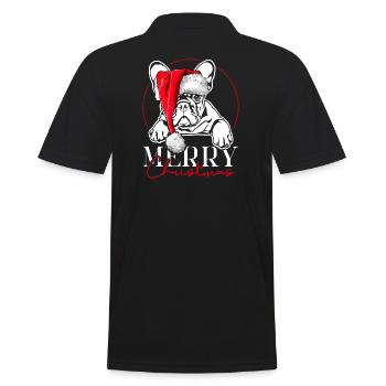 Père Noël Bouledogue Français Joyeux Noël Chiens - Polo Homme - noir - Dos - Kai (181cm)