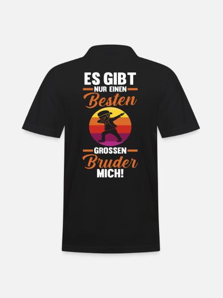 Dabbing Bester Bruder - Männer Poloshirt - Schwarz