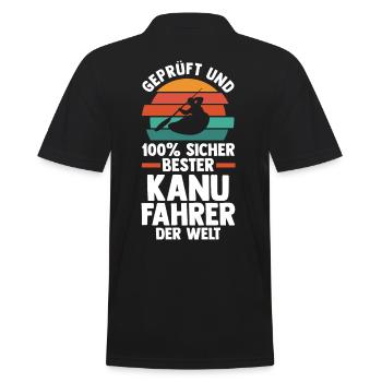 Schullehrer Lehrer - Männer Poloshirt - Schwarz - Hinten - Kai (181cm)
