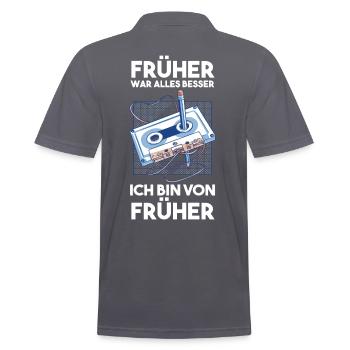 Früher War Alles Besser - Männer Poloshirt - Anthrazit - Hinten - Nico (186cm)