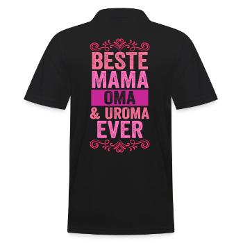 Mutter Mama Oma Uroma - Männer Poloshirt - Schwarz - Hinten - Kai (181cm)