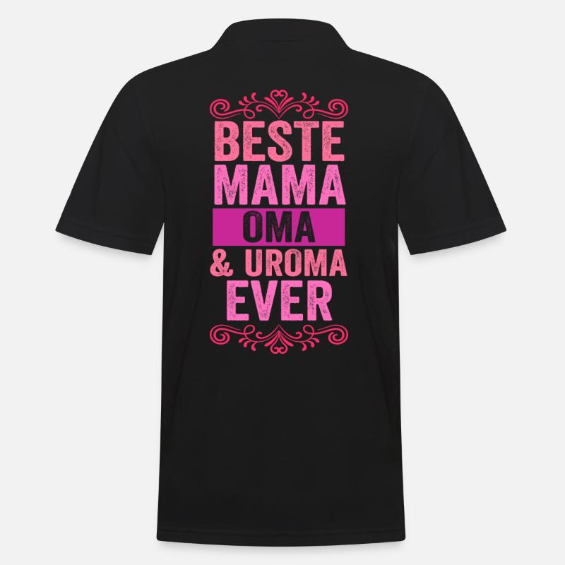 Mutter Mama Oma Uroma - Männer Poloshirt - Schwarz