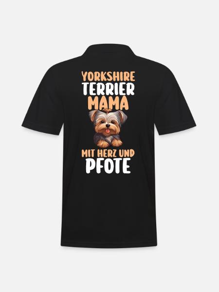 Dog Yorkshire Terrier - Men's Polo Shirt - black