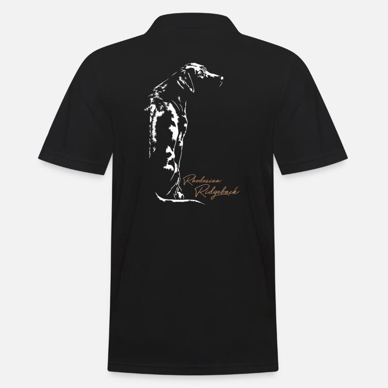 RHODESIAN RIDGEBACK RR Wilsigns Hunde Hund - Männer Poloshirt - Schwarz