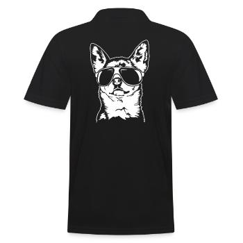 Chihuahua cool avec lunettes de soleil chiens Wilsigns - Polo Homme - noir - Dos - Kai (181cm)