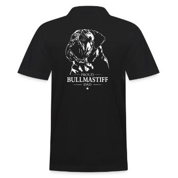 Bullmastiff Dad Hunde Hund Wilsigns - Männer Poloshirt - Schwarz - Hinten - Kai (181cm)
