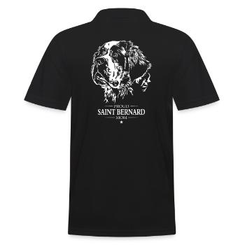 Saint Bernard Maman Chien Chien Saint Bernard Wilsigns - Polo Homme - noir - Dos - Kai (181cm)