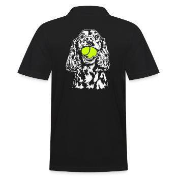 Cocker Spaniel Dog Dog Wilsigns - Men's Polo Shirt - black - Back - Kai (181cm)