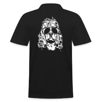 Cocker Américain Spaniel cool Portrait Wilsigns - Polo Homme - noir - Dos - Kai (181cm)