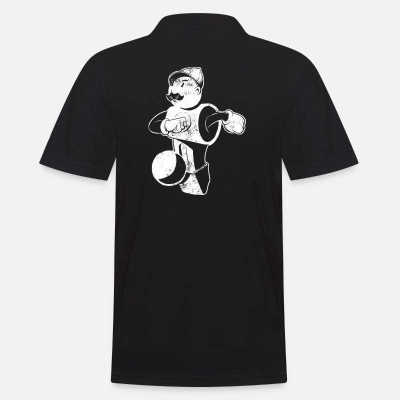 Tischfußball - Männer Poloshirt - Schwarz
