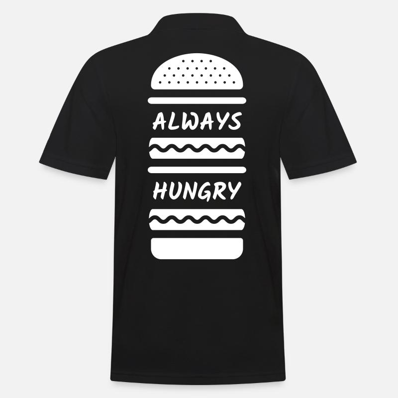 Typo Burger - Männer Poloshirt - Schwarz