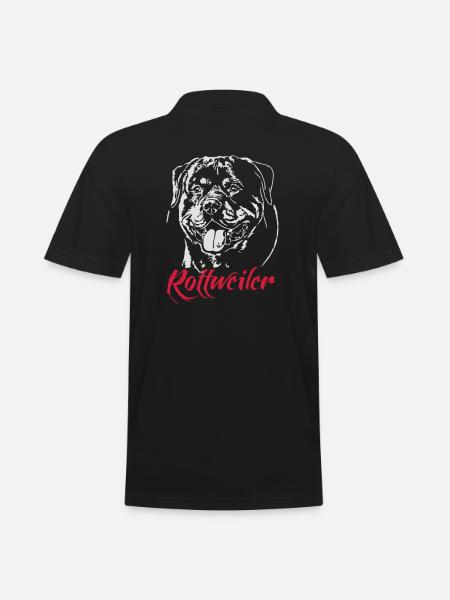 ROTTWEILER Portrait Wilsigns - Männer Poloshirt - Schwarz