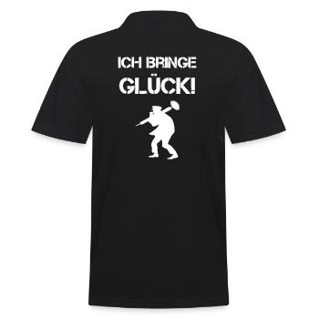 Schornsteinfeger - Männer Poloshirt - Schwarz - Hinten - Kai (181cm)