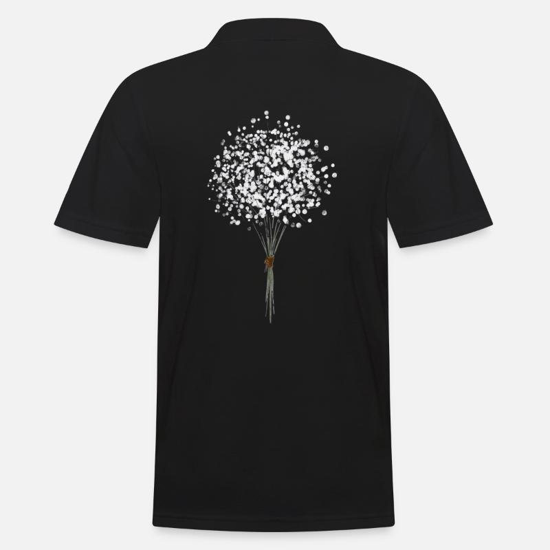 Blume Pusteblume - Männer Poloshirt - Schwarz