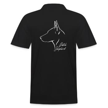 DUTCH SHEPHERD Profil Hunde Hund Wilsigns - Männer Poloshirt - Schwarz - Hinten - Kai (181cm)