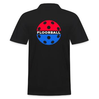 Floorball Unihockey Unihoc Bandy Floorballer - Men's Polo Shirt - black - Back - Kai (181cm)