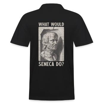 QUE FERAIT SÉNÈQUE ? Don de stoïcisme - Polo Homme - noir - Dos - Kai (181cm)