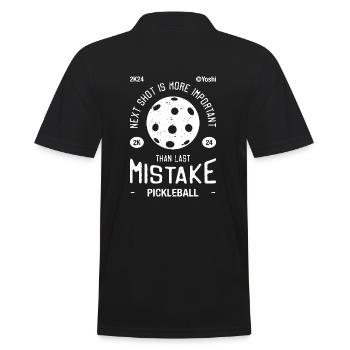 Pickleball, the next shot - Men's Polo Shirt - black - Back - Kai (181cm)