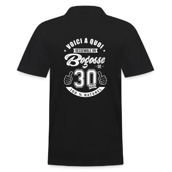 Bogosse de 30 ans anniversaire 30 ans - Polo Homme - noir - Dos - Kai (181cm)