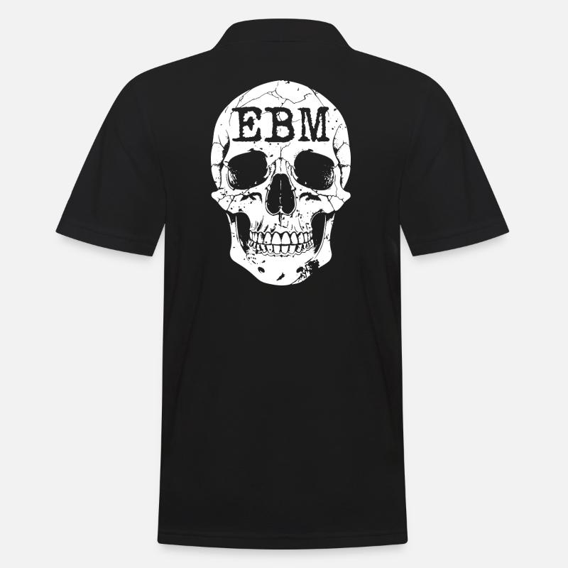 EBM Skull - Männer Poloshirt - Schwarz