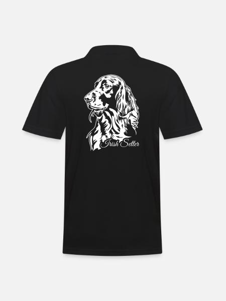 Irish Setter Jagdhund Jagdhunde Hunde Wilsigns - Männer Poloshirt - Schwarz