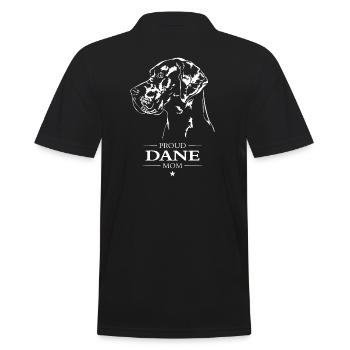 Dane Mom Dog Dog Great Dane Wilsigns - Men's Polo Shirt - black - Back - Kai (181cm)