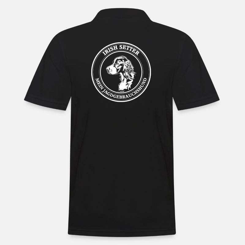 Irish Setter Jagdgebrauchshund Jagdhund Wilsigns - Männer Poloshirt - Schwarz
