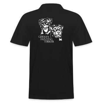 Chiens de chasse Terrier allemand Portrait Wilsigns - Polo Homme - noir - Dos - Kai (181cm)