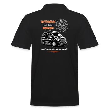 Camping van camping-car dicton avec boussole - Polo Homme - noir - Dos - Kai (181cm)
