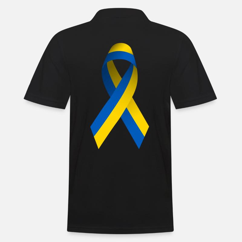 Ukraine Friedenszeichen - Männer Poloshirt - Schwarz