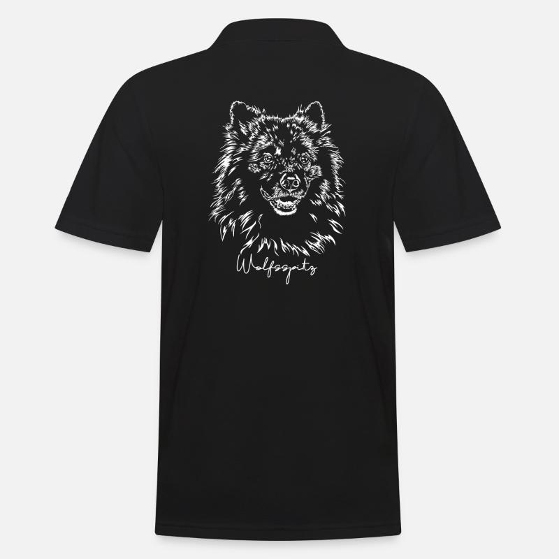 WOLFSSPITZ Wilsigns Dogs Idée cadeau - Polo Homme - noir