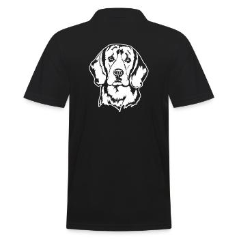 BEAGLE Hundeportrait Hund Hunde Wilsigns Jagdhund - Männer Poloshirt - Schwarz - Hinten - Kai (181cm)