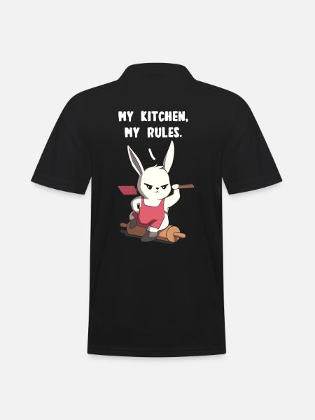 My Kitchen My Rules - Men's Polo Shirt - black