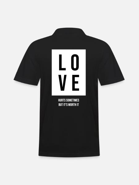 Love hurts - Men's Polo Shirt - black