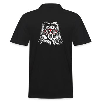 SHETLAND SHEEPDOG Sheltie Lunettes Chiens Wilsigns - Polo Homme - noir - Dos - Kai (181cm)