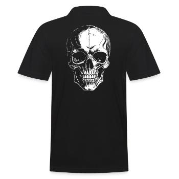 Skull - Men's Polo Shirt - black - Back - Kai (181cm)