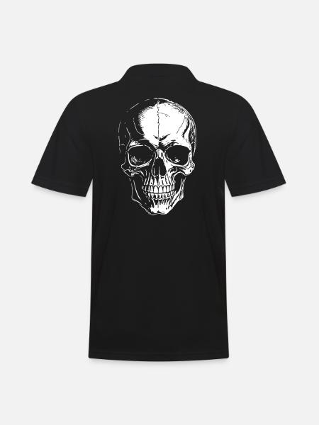 Crâne - Polo Homme - noir