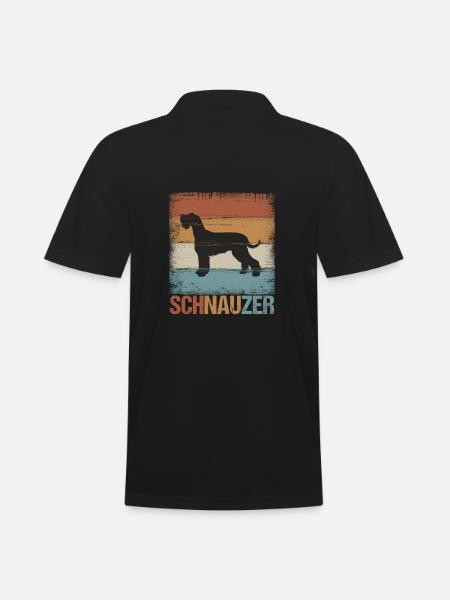 Schnauzer Hund Hundehalter Geschenkidee - Männer Poloshirt - Schwarz