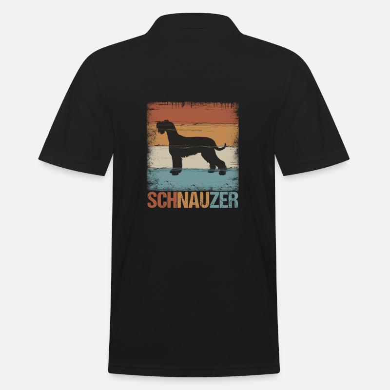 Schnauzer Hund Hundehalter Geschenkidee - Männer Poloshirt - Schwarz