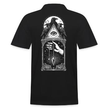 Yes/No Corbeaux pendulum - Men's Polo Shirt - black - Back - Kai (181cm)