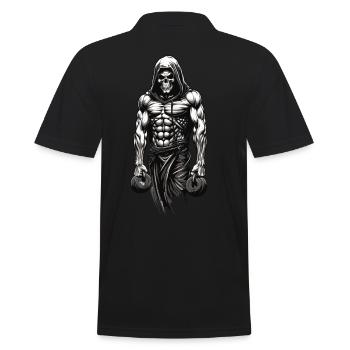 Conception puissante de l’entraînement du squelette du bodybuilder - Polo Homme - noir - Dos - Kai (181cm)