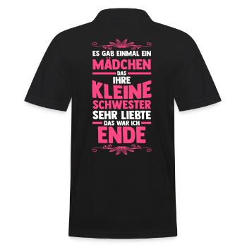 Geschwister Schwestern Schwester - Männer Poloshirt - Schwarz - Hinten - Kai (181cm)