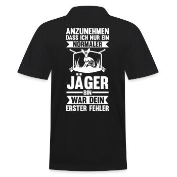 Hasenjäger Hasenjagd Kaninchenjagd Jäger - Männer Poloshirt - Schwarz - Hinten - Kai (181cm)