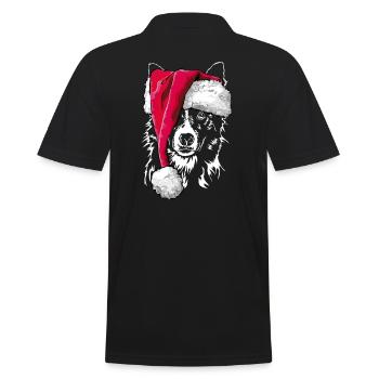 Bonnet de Noël BORDER COLLIE Le cadeau de Wilsign - Polo Homme - noir - Dos - Kai (181cm)