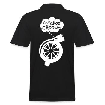 Turbolader Dreaming AutoMechaniker - Männer Poloshirt - Schwarz - Hinten - Kai (181cm)